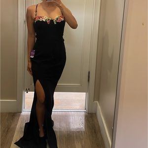 Floral Detail Formal Dress